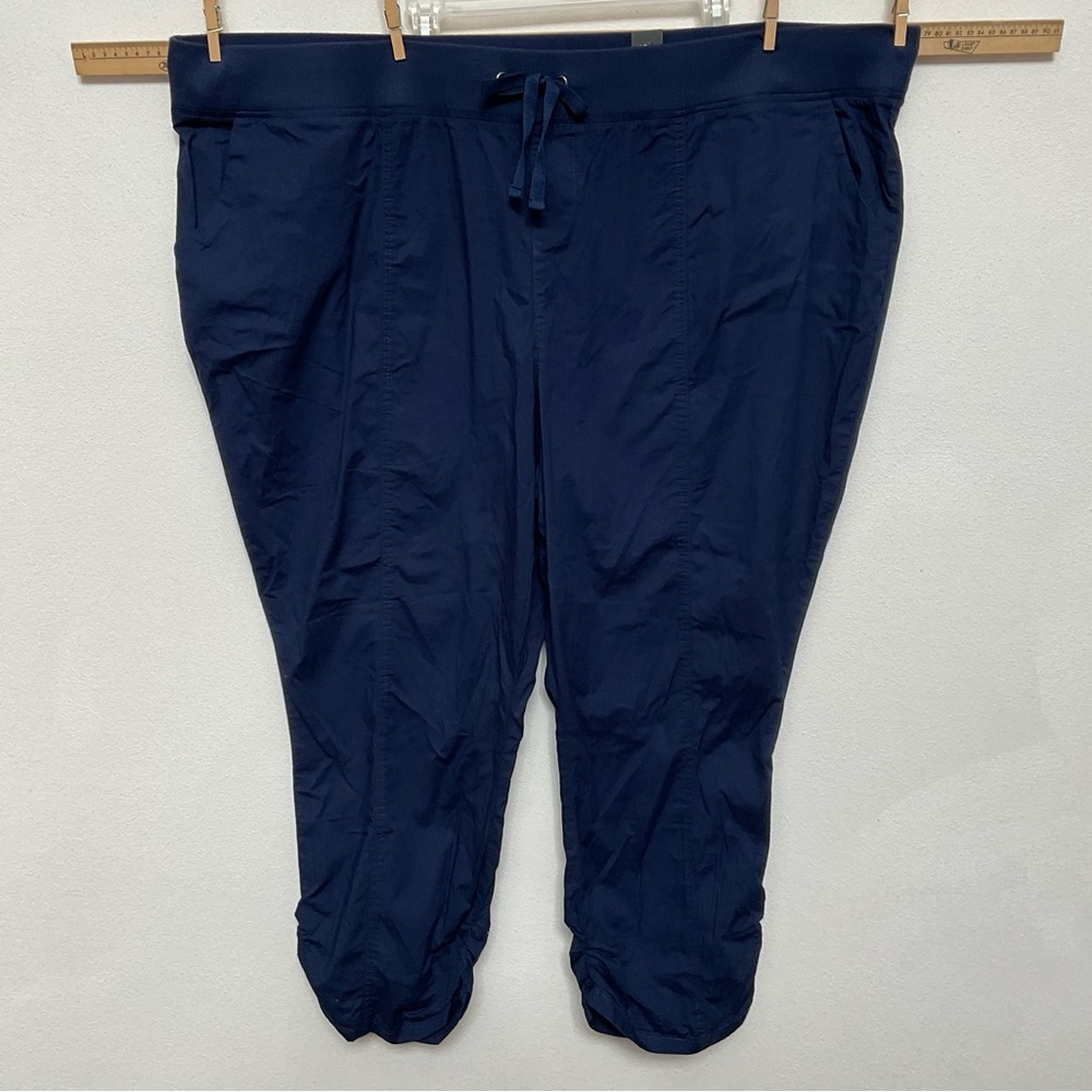 NWT Torrid Crop Pull On Skinny Stretch Poplin Midrise Pant Medieval Blue Size 5